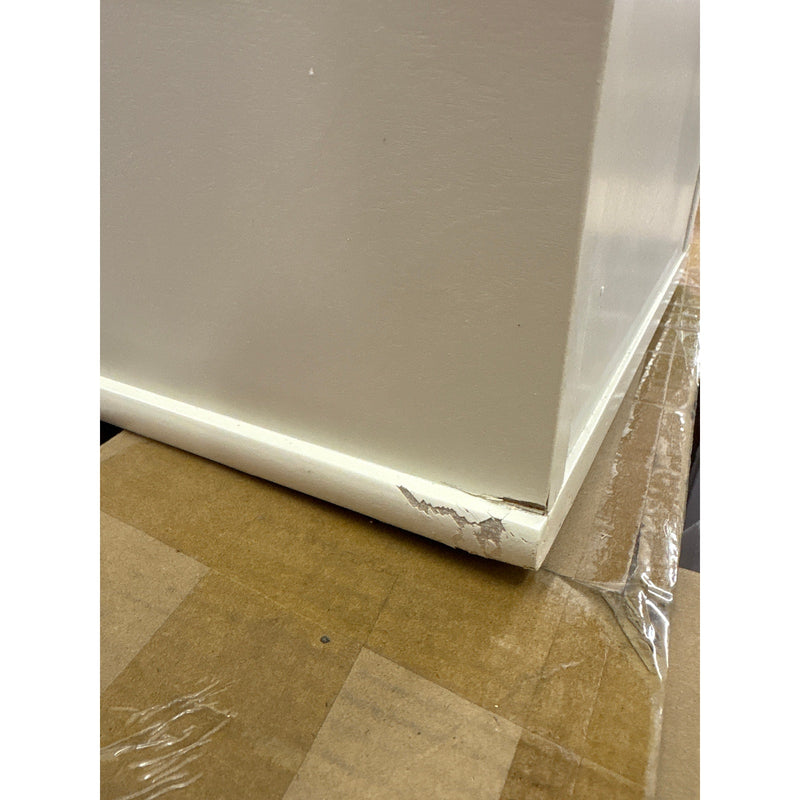 Tribesigns Wood End Table, Narrow Side Table Nightstand 2 Drawers White