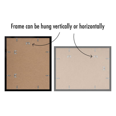 Set of 5 - Americanflat 16x20 Picture Frame with Polished Plexiglass, Black