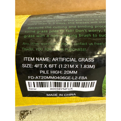 FREADEM Artificial Grass Astroturf Rug 4'x6' Realistic Fake Grass Mat 20mm High