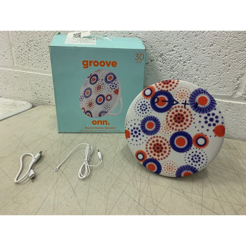 ONN Portable Bluetooth Speaker IPX4 Water Resistant Round Wireless Speaker