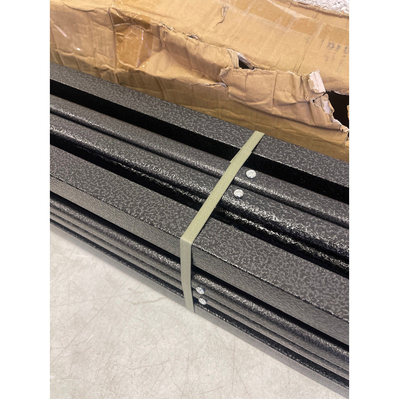 Retractable Canopy Tent UNKNOWN SIZE w Side Walls, Mesh Netting, Zipper Door Blue/Black