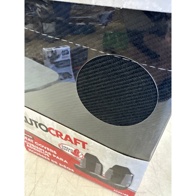 2-Pack AutoCraft Car/SUV Seat Cover Universal Bucket Seat Breathable- Black/Gray