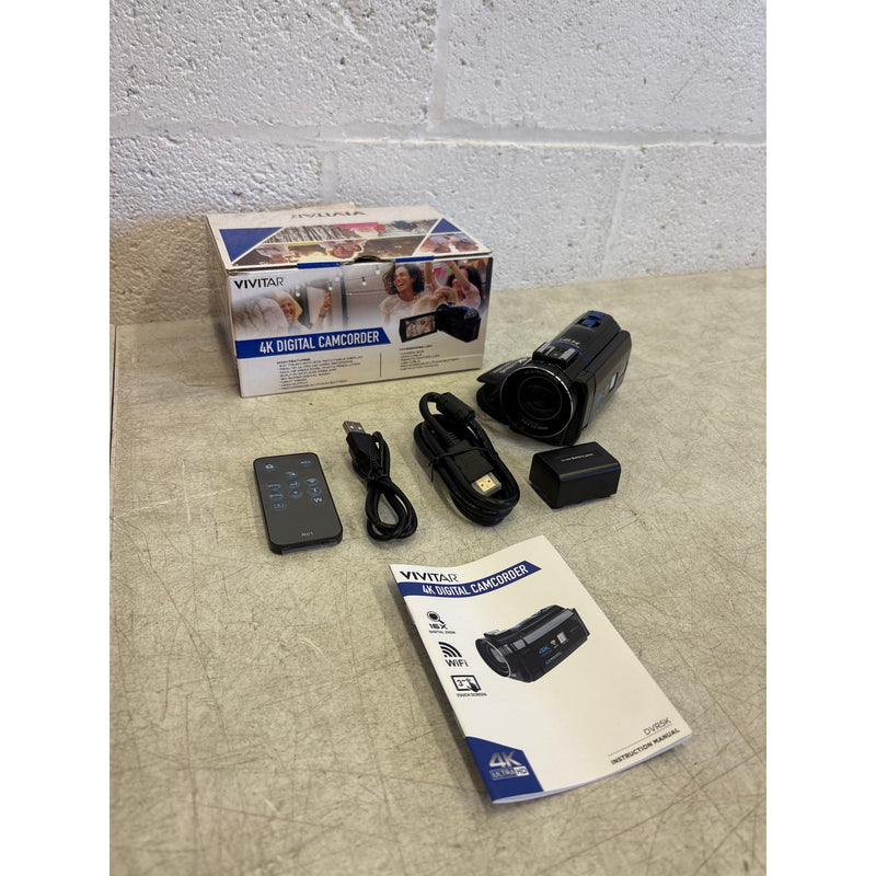 Vivitar 4K Digital Camcorder 16x Zoom , WIFI, Touch Screen, Rechargeable, Black