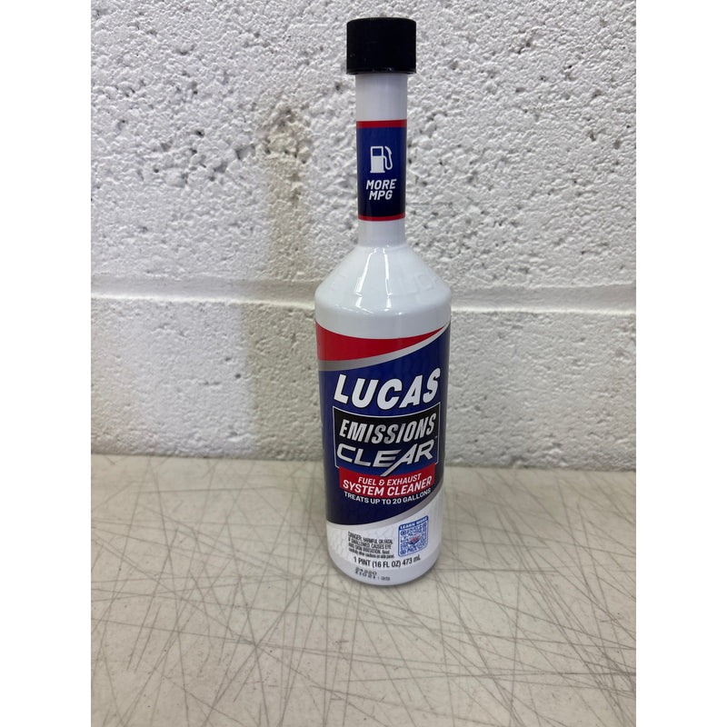 Lucas Oil, Emissions Clear Fuel & Exhaust Cleaner 1 Quart Treats 20 Gallons
