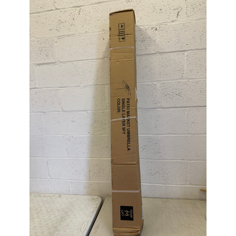 EliteShade 9Ft Patio Market Umbrella w Ventilation, Crank & Tilt - Navy Blue