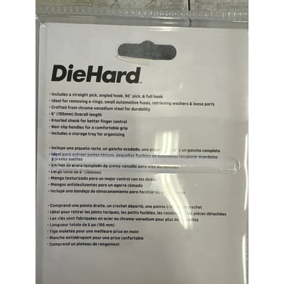 DieHard Hook & Pick Set 4 Piece Straight, Angled, 90 Degree & Full Hook DHP55325