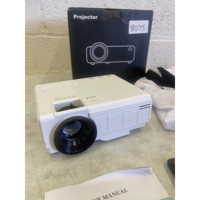 DR.J Professional Mini Projector w Bluetooth 5.2 & Screen 8000L HD 1080P Small