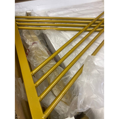 Tribesigns Square End Table 2-Tier Side Table White / Gold,, Missing Screws