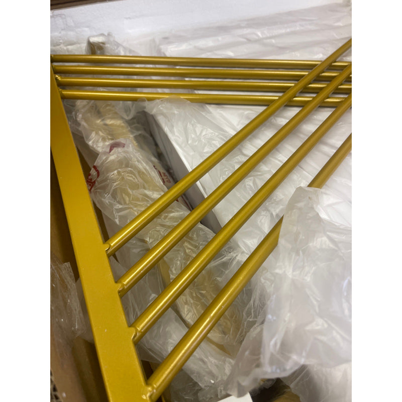 Tribesigns Square End Table 2-Tier Side Table White / Gold,, Missing Screws