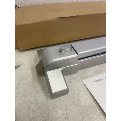 Flat Push Fireproof Door Lock with Key Lock, Exit Device - Silver KDS-A810