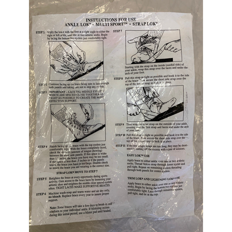 Swede-O Ankle Lok Support with Knit Tongue, Extra Large Ankle Brace White