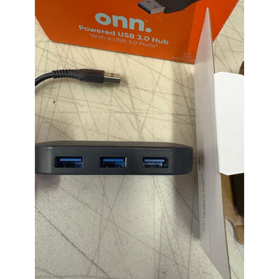 onn. AC Powered USB 3.0 Hub with 4 USB Ports