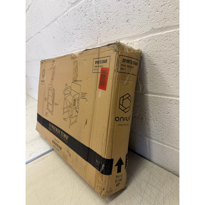 Oniva Picnic Time Fordable Sports Chair with Side Table & Cup Holders, Green