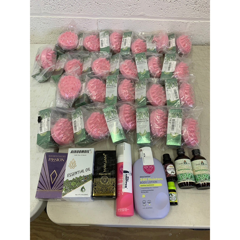 30-PIECE Essential Oil And Body Care Bundle, Shave Gel, Body Lotion, Perfume