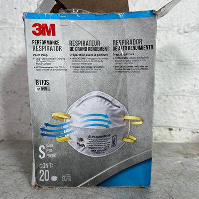 16-Pack 3M 8110S Sanding Paint Surface Prep Disposable Respirator, Size Small