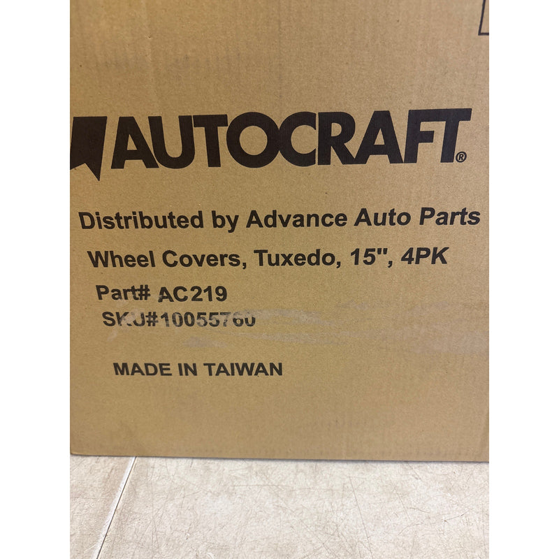 4-Pack AutoCraft 15" Wheel Cover: 7-Spoke, Matt Black, High Impact Plastic AC219