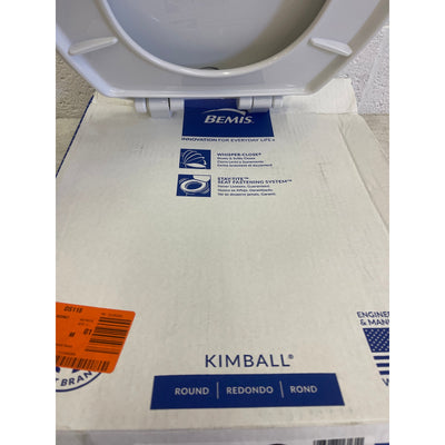 BEMIS Toilet Seat Kimball Round Soft Close Plastic Closed Front - White