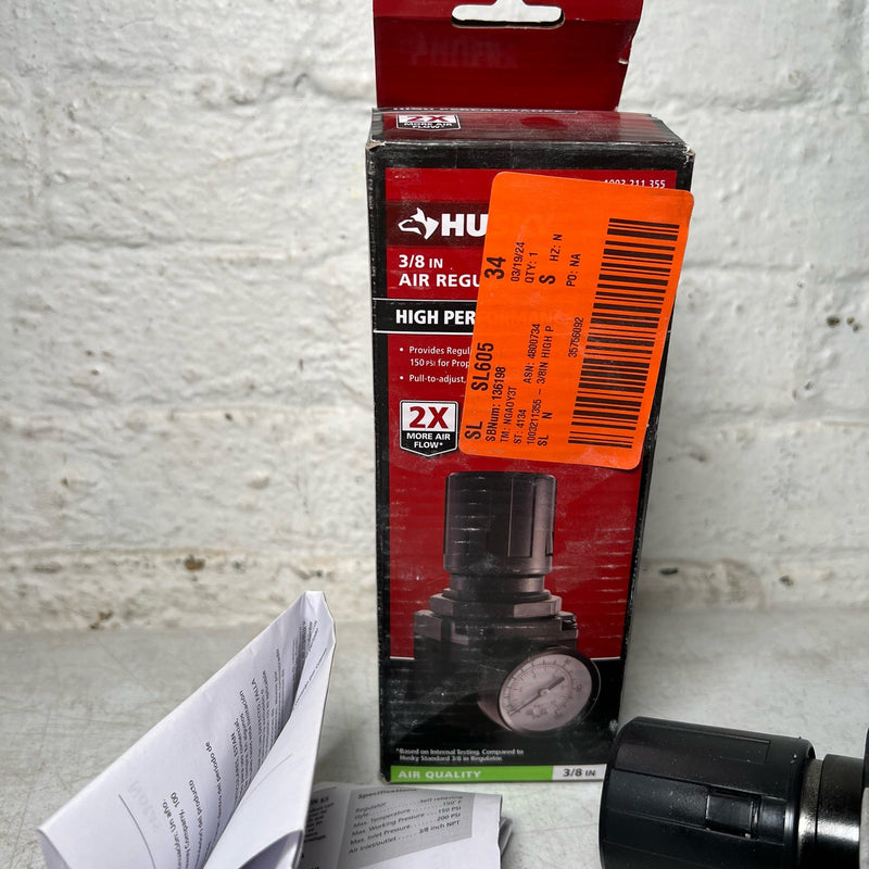 Husky 3/8 in. High Performance Air Regulator, 0-150 PSI