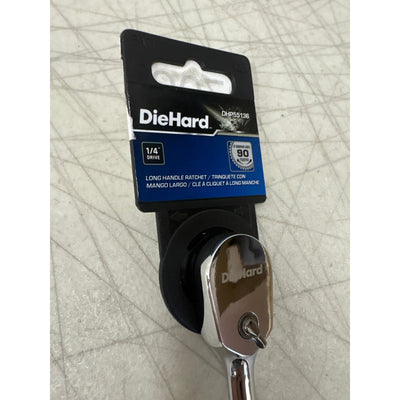 DieHard 1/4" Drive Long Handle Ratchet, 90 Tooth, 6" Long Hand Tool - DHP55136