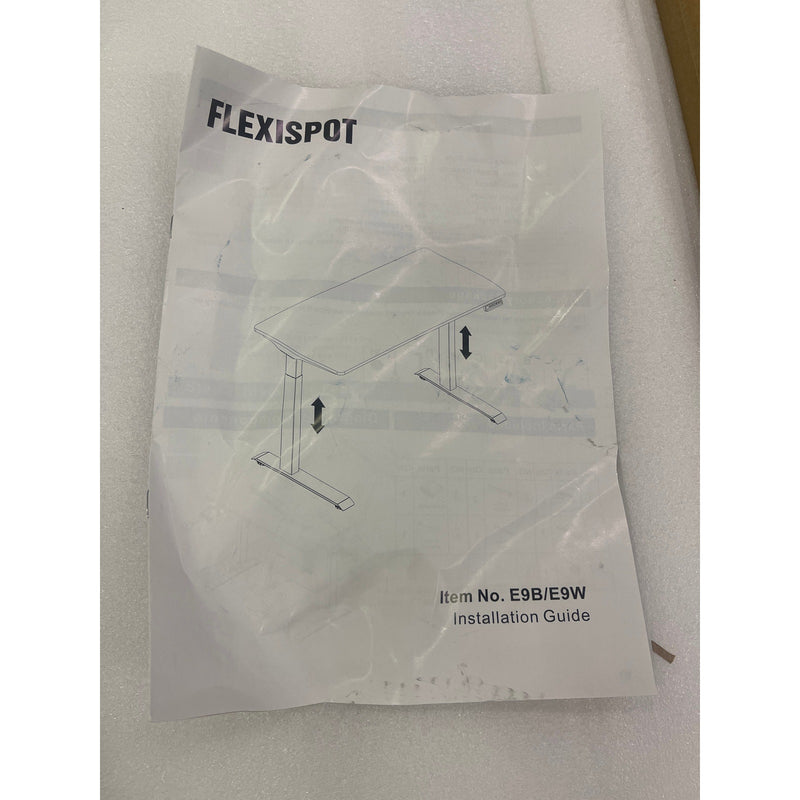 FlexiSpot Standing Desk 48"x24" Electric 6-Button, White, E9W COSMETIC BLEMISHES