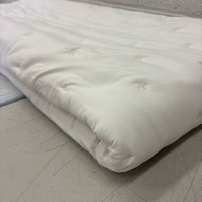 Mainstays Queen Comforter w 2 Pillow Shams Plain Design Tiny X's Stitching - Tan