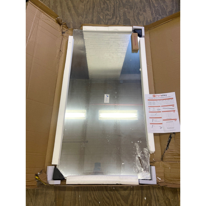 Pertetey Home Gym Mirror, 48X24" Each-2Pcs, Frameless Full Body, Tempered Glass