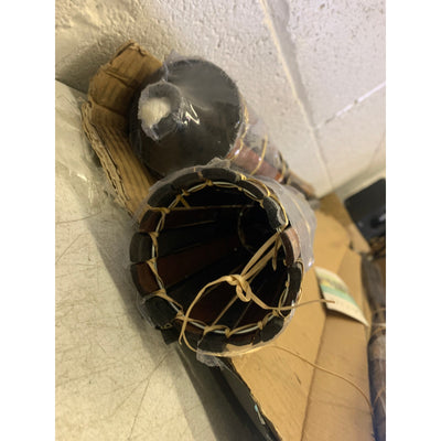 5-PACK Patio Essentials 5 Ft Bamboo Torches, Dark Brown Bamboo, Tiki Yard Lamps