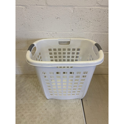 Sterilite White Plastic Laundry Basket w Handles 22.25"L x 17.38"W x 19.88"H