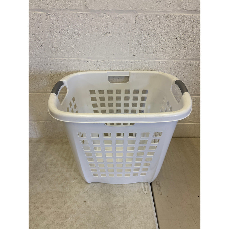 Sterilite White Plastic Laundry Basket w Handles 22.25"L x 17.38"W x 19.88"H