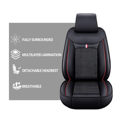 Car Seat Cover for Toyota FJ Cruiser Anti-Slip Front and Rear Set Black/Red Line