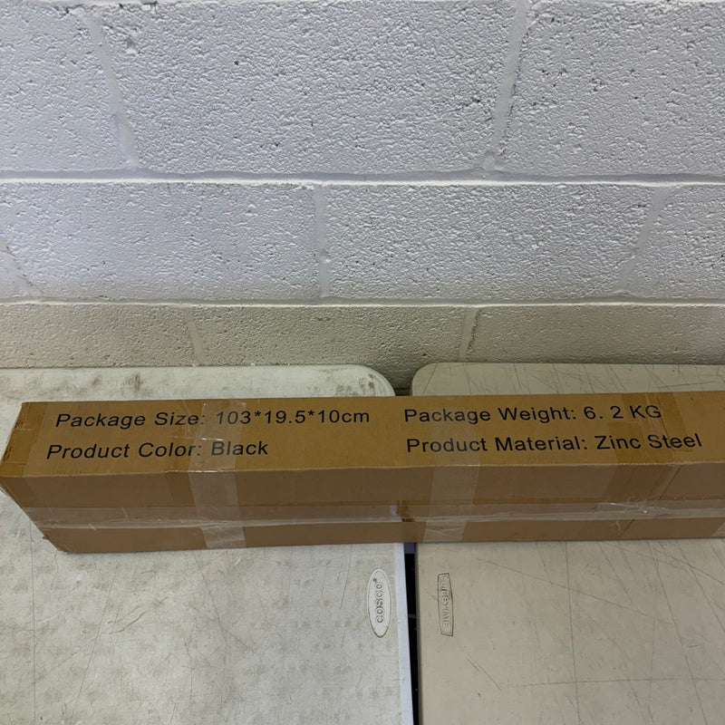 ZeroPone Upgrade 2-Steps Outdoor Handrail with Screw Kit, Zinc Steel  - Black