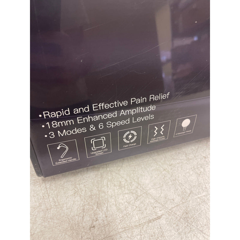 IASUI Massage Gun Extended Handle Back Massager 4 Heads, 3 Modes & 6 Speeds