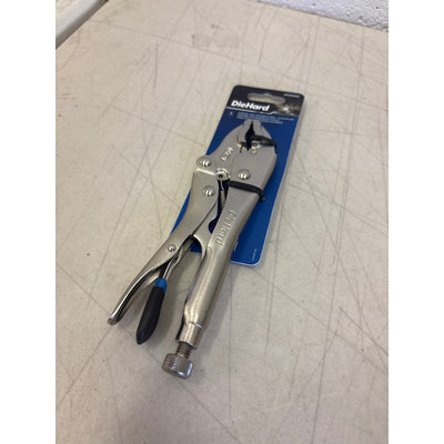 DieHard Curved Jaw Locking Pliers 7", Knob to Adjust Pressure, Resists Corrosion