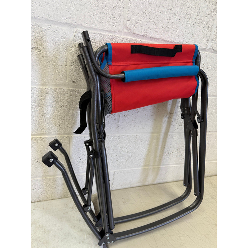 Northroad Outdoor Freestyle Portable Folding Rocking Chair, Arm Rests, Red&Blue