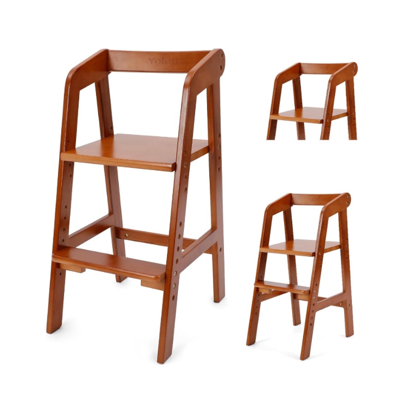 Yoleo Wooden High Chair for Toddlers to Teens, Adjustable Dining Feeding Chair