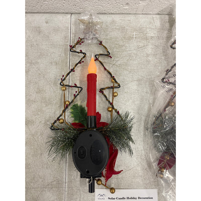SET-OF-2 Solpex Solar Christmas Decorations Waterproof Solar Powered Candles