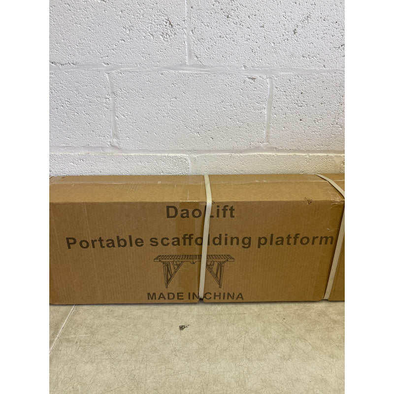 DaoLift 78.74"x9.84 Carbon Steel Scaffolding Platform of Cap 660 LBS 40-65" H