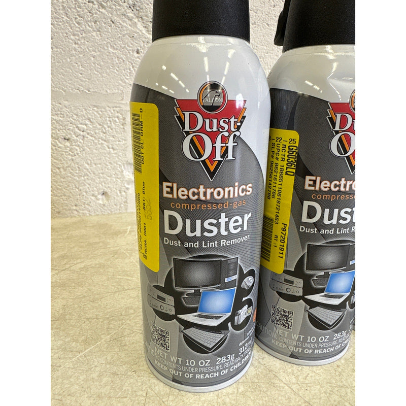 3-PACK Dust-Off Compressed Gas Disposable Duster 10oz Each - NO STRAW