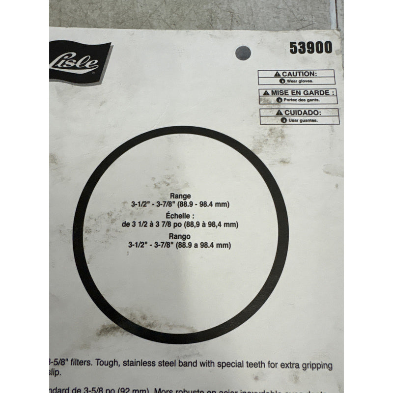 Lisle Small Filter Wrench Standard 3-5/8" Oil Filter Wrench, Hand Tools - 53900