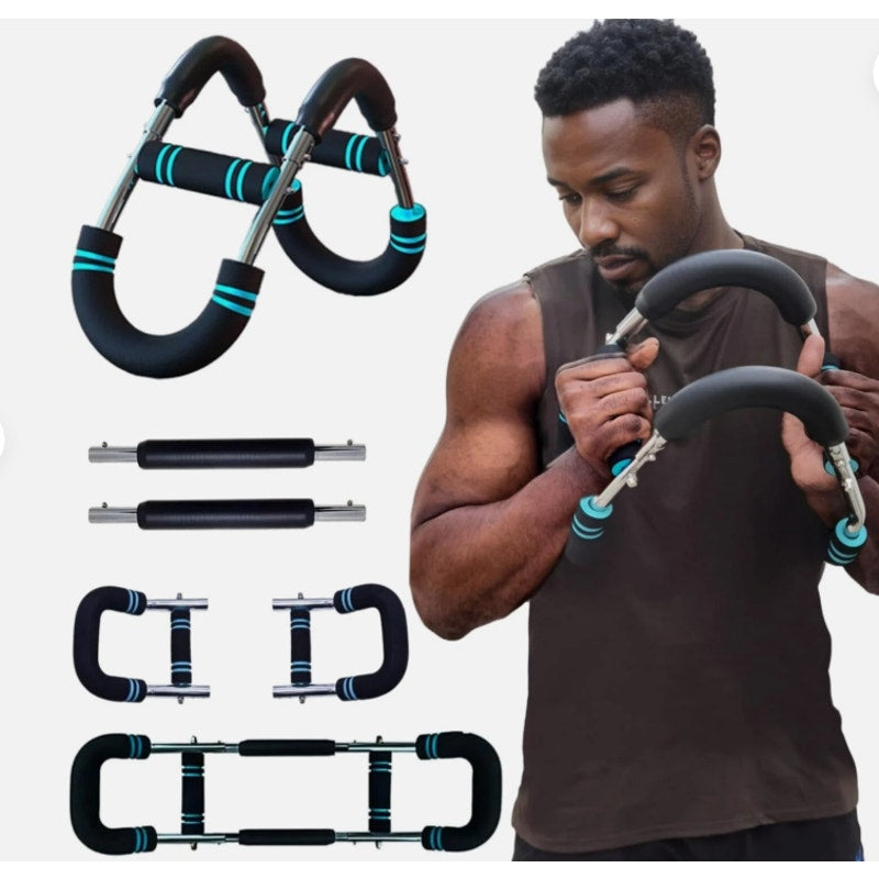 Multi-Functional Arm & Chest Trainer Resistance Muscle Toner & Builder, U-Spring