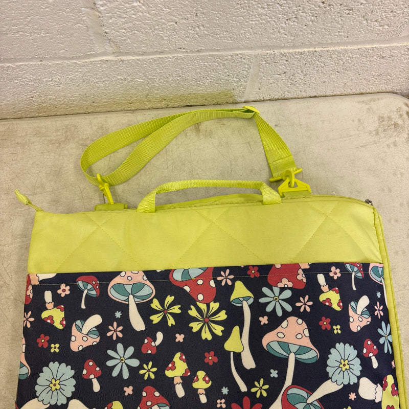 58"x70" Stadium Blanket, Folds Into Easy to Carry Bag w Shoulder Strap, Mushroom