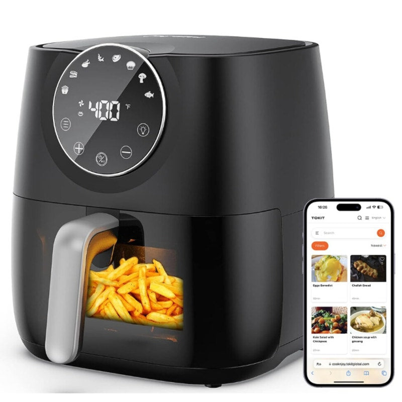 JOYAMI Air Fryer 5.7L, Air Fryer Clear Window, 8 Cooking Functions