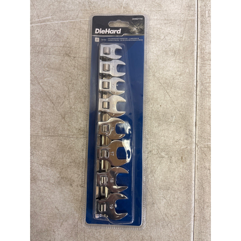 DieHard 8-Piece Metric Crowsfoot Wrench Set for Tight Spaces, Hand Tools DH50114