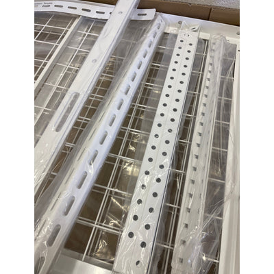 FLEXIMOUNTS  Overhead Garage Storage Adjustable Ceiling Storage Rack 3'x6' White