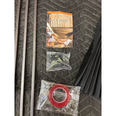 4-Piece Car Window Shade Side Sun Curtain Magentic, Privacy Front&Back, Black