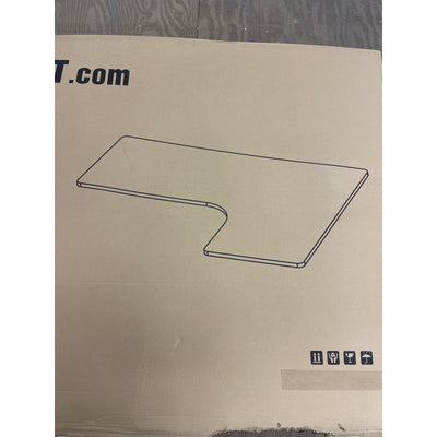 Flexispot Desk Top Only No Frame, L-shaped 63" x 43' x 1" 1-Piece Brown