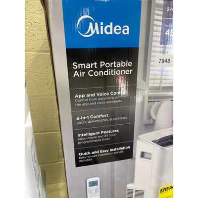 Midea Smart Air Conditioner 10,000 BTU DOE Portable w Wheels 450 SqFt, Unit Only