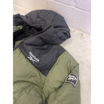 Reebok Men's Winter Jacket Varsity Green/Black Full Zip Up OMRB1038 - Large