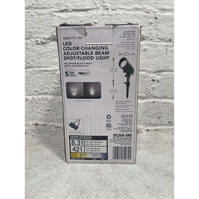 Foco LED para exteriores Hampton Bay, equivalente a 50 W, baja tensión, color negro