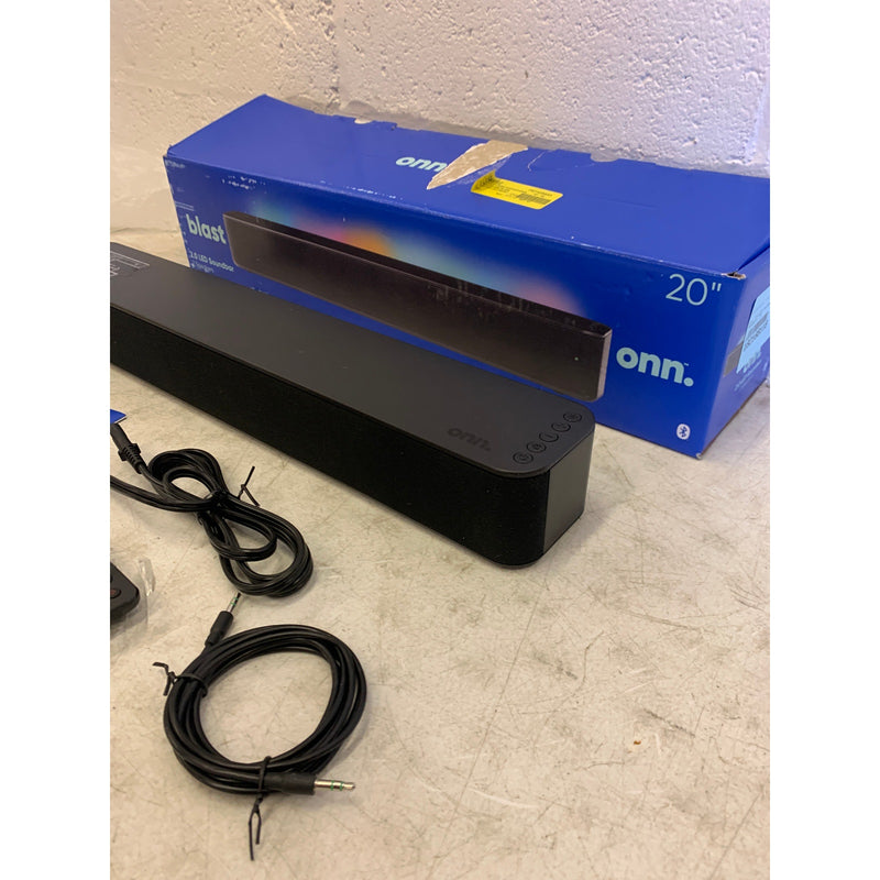 Onn. Blast 2.0 LED 20" Soundbar 2 Speakers, Multi-Color Lighting 4 Modes